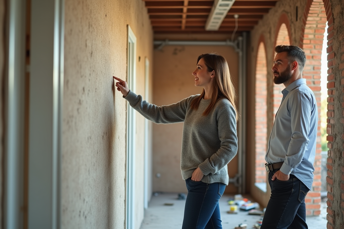 Jeune femme pointant des panneaux d