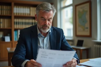 Fonctionnaire territorial en Moselle consultant le calendrier des jours fériés 2026 dans un bureau administratif